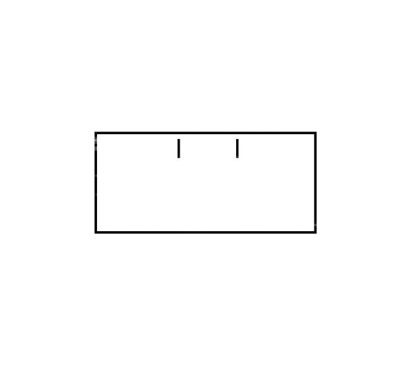 Etiket 2616 wit rechthoekig permanent 6 rol a 1000 stuks
