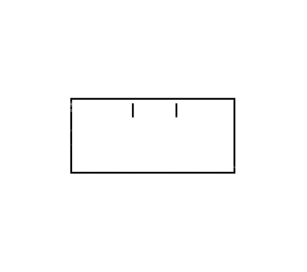 Etiket 2616 wit rechthoekig afneembaar 6 rol a 1000 stuks