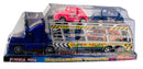 Vrachtwagen met trailer en 4 autos +/- 35cm