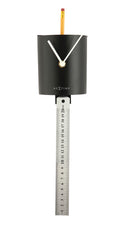 NeXtime NE-3069 Wandklok 40x10 Cm Plastic, Zwart Met Slinger, 'Scholar'