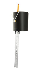 NeXtime NE-3069 Wandklok 40x10 Cm Plastic, Zwart Met Slinger, 'Scholar'