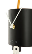 NeXtime NE-3069 Wandklok 40x10 Cm Plastic, Zwart Met Slinger, 'Scholar'