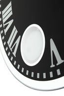 NeXtime NE-8161 Wandklok Dia. 43 X 4.2 Cm, Glas, Zwart, 'Romana'