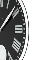 NeXtime NE-8161 Wandklok Dia. 43 X 4.2 Cm, Glas, Zwart, 'Romana'