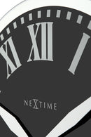 NeXtime NE-8161 Wandklok Dia. 43 X 4.2 Cm, Glas, Zwart, 'Romana'