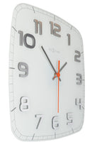 NeXtime NE-8816WI Wandklok 30 X 30 X 3.5 Cm, Glas, Wit, 'Classy Square'