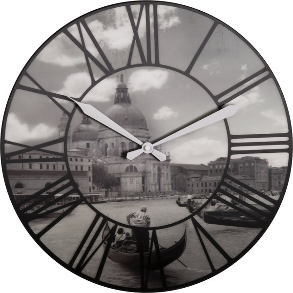 NeXtime NE-3106 Wandklok Dia. 39 Cm, Plastic, 3D, Grijs, 'Venice'