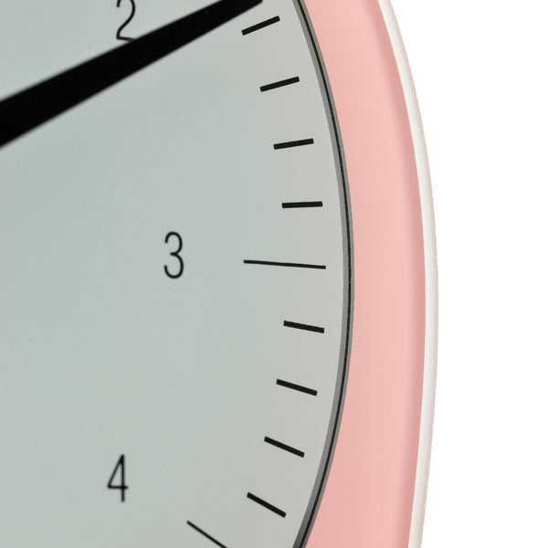 NeXtime NE-3097RZ Wandklok 28x19cm &#039;Hans&#039;, Roze Met Timer