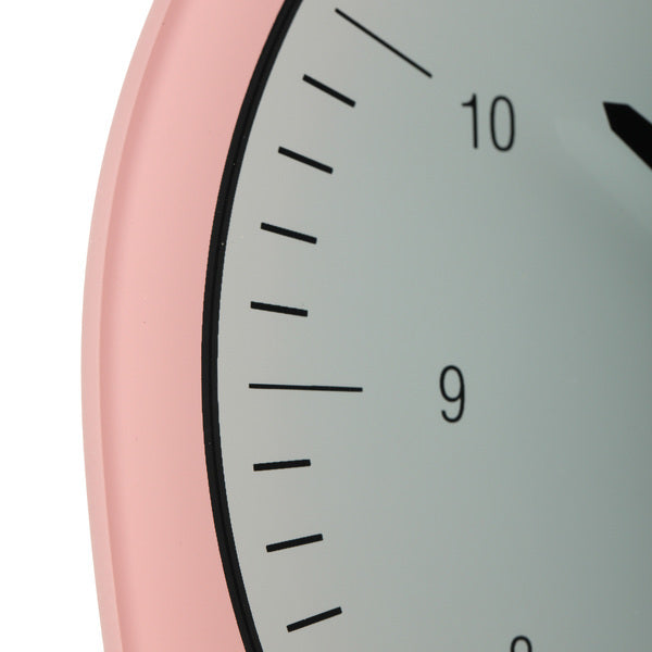 NeXtime NE-3097RZ Wandklok 28x19cm &#039;Hans&#039;, Roze Met Timer