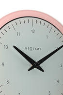 NeXtime NE-3097RZ Wandklok 28x19cm &#039;Hans&#039;, Roze Met Timer