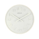 NeXtime NE-3096WI Wandklok Dia. 35 Cm, Hout, Wit, 'Wood Wood Medium'
