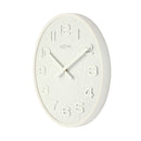 NeXtime NE-3096WI Wandklok Dia. 35 Cm, Hout, Wit, 'Wood Wood Medium'