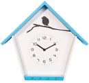 NeXtime NE-3109BL Wandklok 30,5x33cm, Hout, Blauw, 'Cuckey'