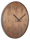 NeXtime NE-3095BR Wandklok Dia. 53 X 3 Cm, Hout, Bruin, 'Wood Wood Big'