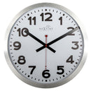 NeXtime NE-3999ARRC Wandklok Dia. 35 Cm, Aluminium, Wit, 'Station' Radio Controlled (DCF)