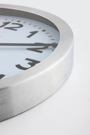 NeXtime NE-3999ARRC Wandklok Dia. 35 Cm, Aluminium, Wit, 'Station' Radio Controlled (DCF)