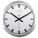 NeXtime NE-3999STRC Wandklok Dia. 35 Cm, Aluminium, Wit, 'Station' Radio Controlled (DCF)