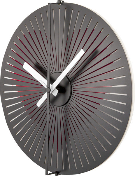 NeXtime NE-3124 Wandklok Dia. 30 Cm, Metaal, Rood, 'Kinegram Heart'