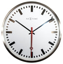 NeXtime NE-3127ST Wandklok Dia. 55 Cm, RVS, &#039;Super Station&#039;