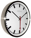 NeXtime NE-3127ST Wandklok Dia. 55 Cm, RVS, &#039;Super Station&#039;