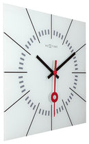 NeXtime NE-8636WI Wandklok 35 X 35 Cm, Glas, Wit, &#039;Stazione&#039;