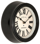 NeXtime NE-3152ZW Wandklok Dia. 21.5 Cm, Metaal, Zwart, 'Amsterdam'