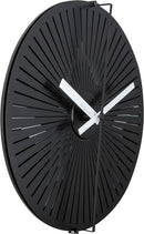 NeXtime NE-3129 Wandklok Dia. 30 Cm, Metaal, Zwart/wit, 'Kinegram Star'