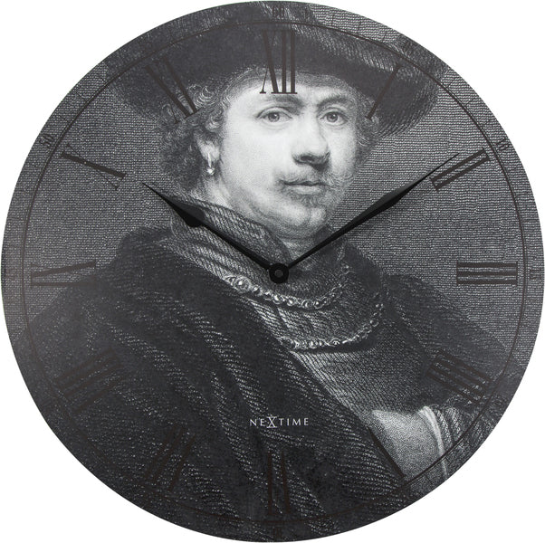 NeXtime NE-3184 Wandklok Dia. 50 Cm, Hout, 'Rembrandt'