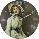 NeXtime NE-3186 Wandklok Dia. 50 Cm, Hout, 'Portrait Of Mrs Serizy'