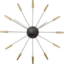 NeXtime NE-2610GO Wandklok Dia. 58 Cm, Plastic, Goud, 'Plug Inn'