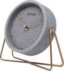 NeXtime NE-5204GS Tafelklok 17.5x15.5x5 Cm, Polyresin, Grijs