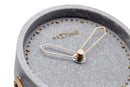 NeXtime NE-5204GS Tafelklok 17.5x15.5x5 Cm, Polyresin, Grijs