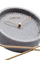 NeXtime NE-5204GS Tafelklok 17.5x15.5x5 Cm, Polyresin, Grijs