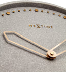 NeXtime NE-3197GS Wandklok Dia. 35 Cm, Polyresin, Grijs