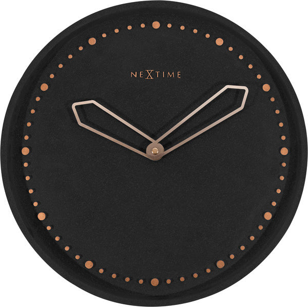 NeXtime NE-3197ZW Wandklok Dia. 35 Cm, Polyresin, Zwart