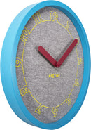 NeXtime NE-3203 Wandklok Dia. 40 Cm, Hout/stof, Blauw
