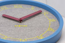 NeXtime NE-3203 Wandklok Dia. 40 Cm, Hout/stof, Blauw