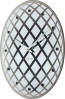 NeXtime NE-8185ZI Wandklok Dia. 43 Cm, Glas/spiegel, Zilver