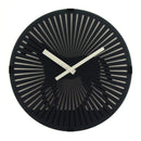NeXtime NE-3218 Wandklok Horse Ø30,5 Plastic Motion Zwart