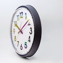 NeXtime NX-7308ZW Wandklok NXT Diam. 26cm Kunststof Zwart, Witte Wijzerplaat