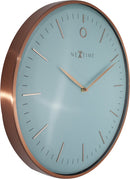 NeXtime NE-3235TQ Wandklok Glamour Ø40 Metaal Turquoise / Rose Goud