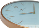 NeXtime NE-3235TQ Wandklok Glamour Ø40 Metaal Turquoise / Rose Goud
