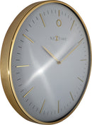 NeXtime NE-3235WI Wandklok Glamour Ø40 Metaal Wit/goud