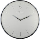 NeXtime NE-3235GS Wandklok Glamour Ø40 Metaal Grijs/zilver