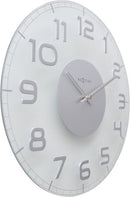 NeXtime NE-8817TR Wandklok Classy Ø30 Metaal Helder Glas