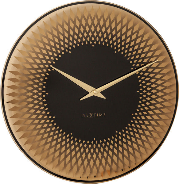 NeXtime NE-8186CO Wandklok Sahara Ø43 Glas Koper/spiegel