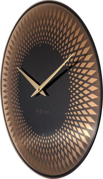 NeXtime NE-8186CO Wandklok Sahara Ø43 Glas Koper/spiegel