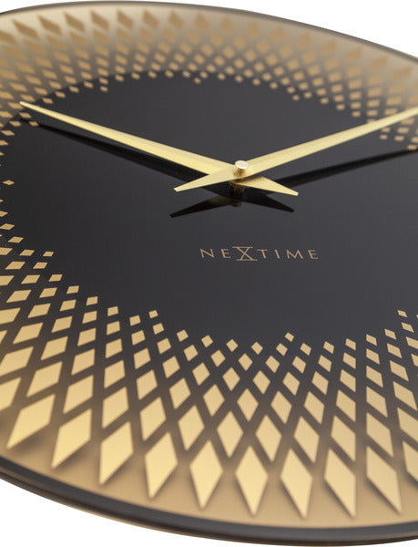 NeXtime NE-8186CO Wandklok Sahara Ø43 Glas Koper/spiegel