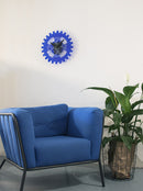 NeXtime NE-3241BL Wandklok Gears Ø35 Acryl Blauw