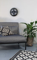 NeXtime NE-3241ZW Wandklok Gears Ø35 Acryl Zwart